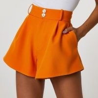RIVER ISLAND Orange structured shorts