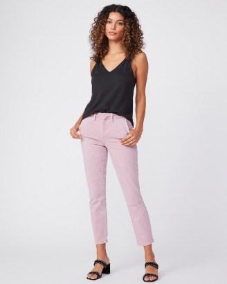 PAIGE Romy Trouser Vintage Mellow Mauve ~ casual lilac trousers - flipped