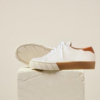 DEAR FRANCES SEEK TRAINER, WHITE | leather upper low top trainers