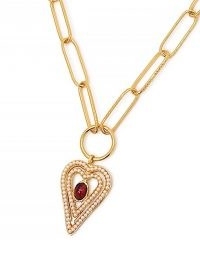 SORU JEWELLERY Amore 18kt gold-plated necklace / heart pendant necklaces