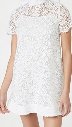STAUD Doris Mini Dress ~ white guipure lace dresses