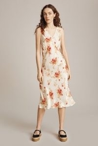 GHOST SUMMER DRESS Cream Roses / vintage style slip dresses