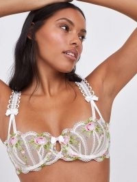 FOR LOVE & LEMONS Trellis Rose Bra / romantic floral embroidered bras / feminine lingerie