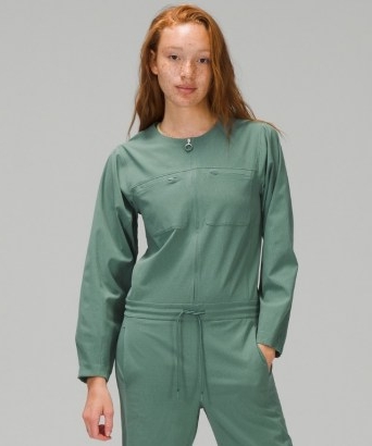 lululemon Zippered Jumpsuit ~ sporty green jumpsuits