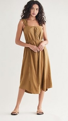 Vince Poet Strap Knot Front Dress in Ojai