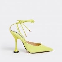 RIVER ISLAND Yellow ankle tie court shoes / bright ankle tie courts