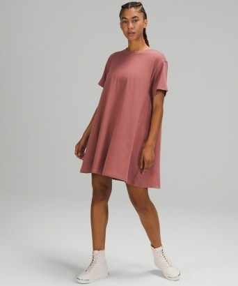 lululemon All Yours Tee Dress ~ short sleeve relaxed fit T-shirt dresses - flipped