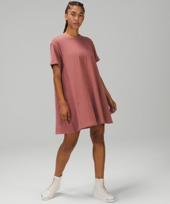 lululemon All Yours Tee Dress ~ short sleeve relaxed fit T-shirt dresses