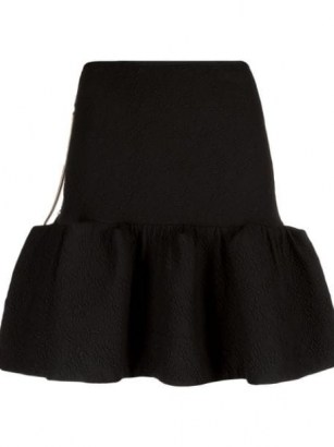 AZ FACTORY SuperTech-SuperChic Flower skirt | black ruffle hem skirts - flipped