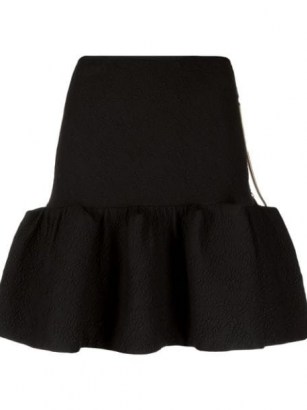 AZ FACTORY SuperTech-SuperChic Flower skirt | black ruffle hem skirts