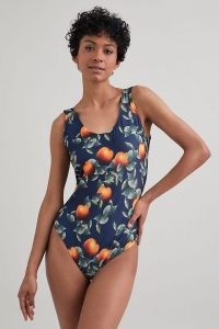 OAS Orange Swimsuit / scoop back fruit print swimsuits / women’s swimwear