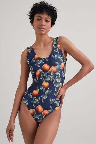 OAS Orange Swimsuit / scoop back fruit print swimsuits / women’s swimwear