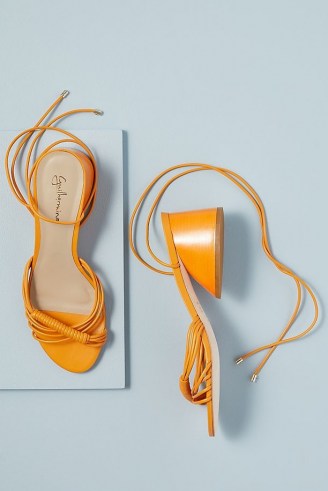 Guilhermina Asten Block-Heel Sandals Orange
