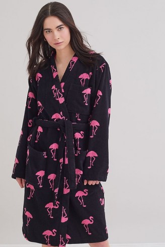 OAS Flamingo Robe / women’s cotton animal print robes