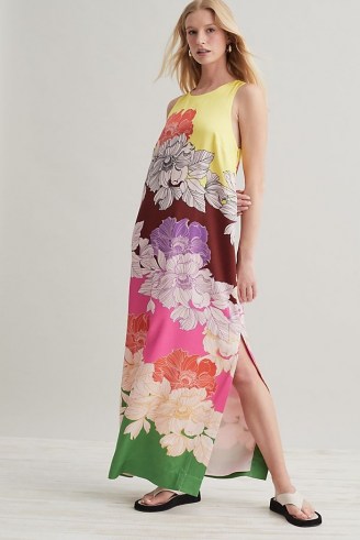 Maeve Floral Maxi Dress / sleeveless split hem dresses