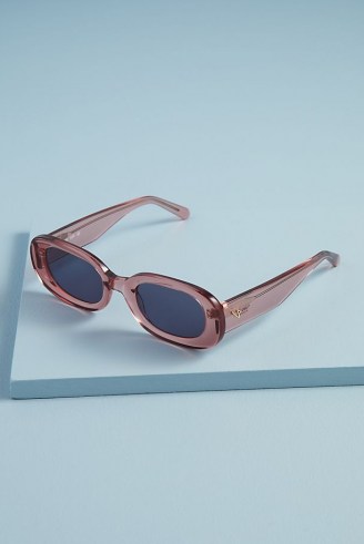 Vow Laurel Sunglasses Pink | women’s retro eyewear | womens vintage style sunnies - flipped