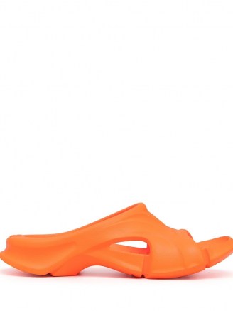 Balenciaga Orange Mold slide sandals | bright summer flats