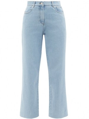 A.P.C. New Sailor high-rise cropped straight-leg jeans in light blue | womens denim fashion | high waist | crop hem - flipped