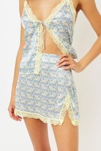 FRANKIES BIKINIS Boden Lace Silk Skirt Monarch – butterfly print silk mini skirts – butterflies