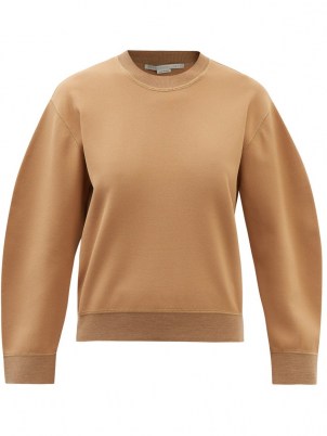 STELLA MCCARTNEY Compact-knit sweater in camel - flipped