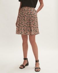 JIGSAW CAMELLIA PLEATED MINI SKIRT / floral skirts / womens fashion