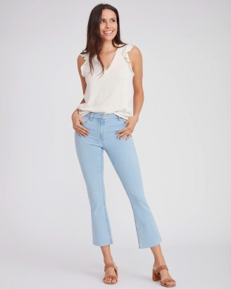 PAIGE Colette Crop Flare – Bossanova | womens denim cropped flares | women’s flared jeans - flipped