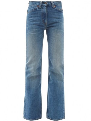 VALENTINO X Levi’s 517 upcycled bootcut jeans | womens indigo-blue denim | womens casual fashion - flipped