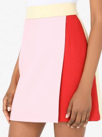 Dolce & Gabbana colour-block high-waisted skirt ~ Italian made mini skirts