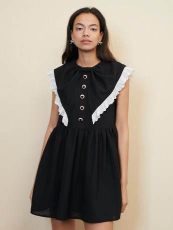sister jane Bounce Bow Sleeveless Mini Dress – womens frill trim dresses