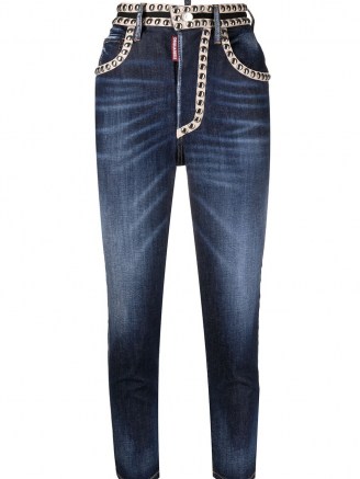 Dsquared2 stud embellished cropped jeans | studded crop leg skinnies