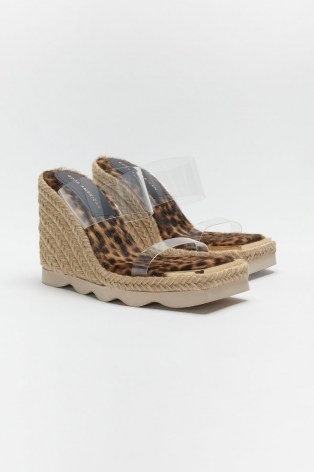 GOOD AMERICAN ESPADRILLE WEDGE | double clear strap wedges sandals - flipped