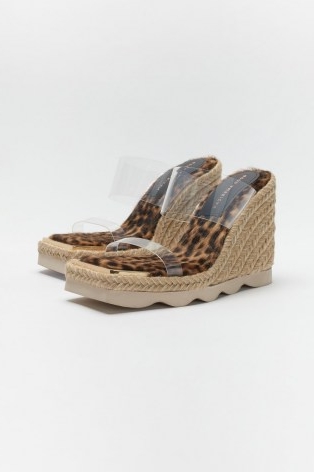 GOOD AMERICAN ESPADRILLE WEDGE | double clear strap wedges sandals