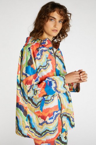 Rebecca Scibilia x Gorman FELT TIP FOREST RAINCOAT – multicoloured bold print raincoats - flipped