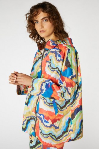 Rebecca Scibilia x Gorman FELT TIP FOREST RAINCOAT – multicoloured bold print raincoats