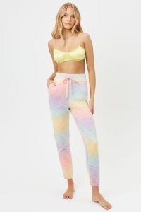 FRANKIES BIKINIS Frank Knit Sweatpants Cotton Candy ~ rainbow knitted leggings ~ loungwear ~ pastel joggers