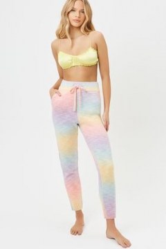 FRANKIES BIKINIS Frank Knit Sweatpants Cotton Candy ~ rainbow knitted leggings ~ loungwear ~ pastel joggers