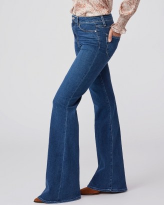 PAIGE Genevieve Flare in Cumbia | womens 70s vintage inspired jeans | women’s retro denim flares | flared hem