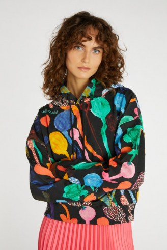 Georgia Szmerling x Gorman GEORGIAS GARDEN HOODIE ~ women’s multicoloured vibrant print pullover hoodies - flipped