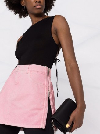 Givenchy pink side-zip denim skirt | candy coloured mini skirts - flipped