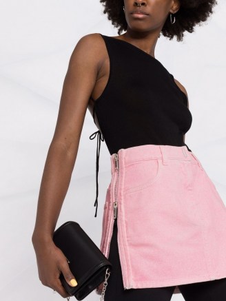 Givenchy pink side-zip denim skirt | candy coloured mini skirts