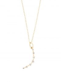 JADE TRAU Crescent diamond & 18kt gold necklace ~ womens contemporary pendant charm necklaces ~ luxe Jewellery