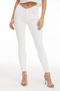 GOOD AMERICAN GOOD LEGS LOW White027 | women’s skinny sculpting jeans