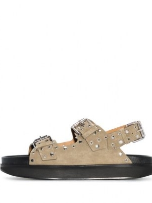 Isabel Marant Ophie slingback studded sandals ~ women’s buckled sandal