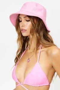 FRANKIES BIKINIS Jax Bucket Hat 90’s Pink ~ women’s summer hats
