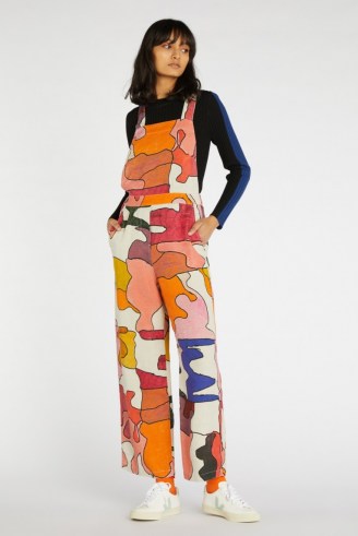 Robyn Doherty x Gorman JIGSAW OVERALLS – multicoloured dungarees - flipped
