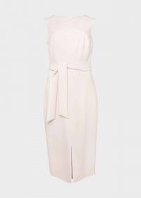 HOBBS KAIA SHIFT DRESS ICY PINK / sleeveless tie waist occasion dresses / smart occasionwear / womens occasion fashion / women’s event clothing