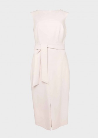 HOBBS KAIA SHIFT DRESS ICY PINK / sleeveless tie waist occasion dresses / smart occasionwear / womens occasion fashion / women’s event clothing