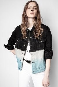 Zadig & Voltaire Kase Denim Deep Dye Jacket in Blue of France | casual jackets ~ womens French fashion
