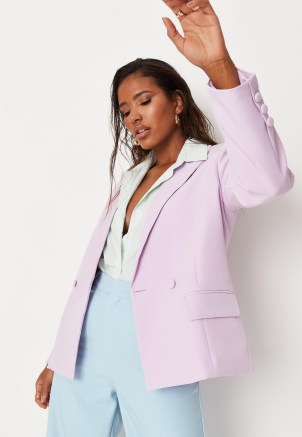 MISSGUIDED lilac oversized boyfriend blazer ~ women’s trending blazers ~ on trend summer jackets
