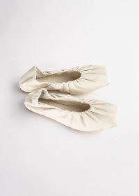 Tony Bianco Madame Dove Nappa Flats | smooth leather square toe ballet flat shoes